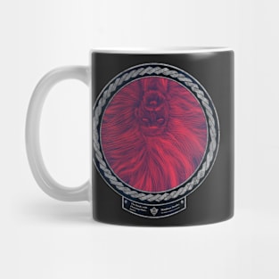 The Dude with Flowing Hair (frame moonsilver celtic rope) flipped Mug